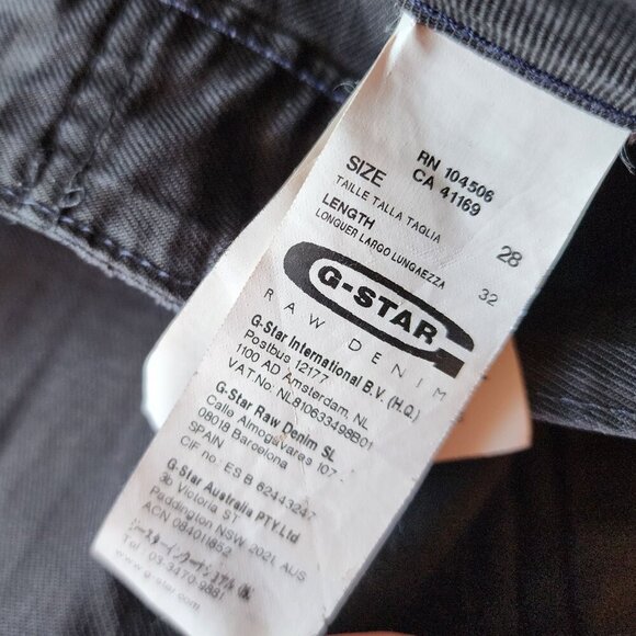 G-Star Corvet Straight Distressed Gray Denim Jeans Womens 28X32 - Picture 9 of 14